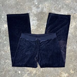 Juicy Couture Navy Velour Trackpants